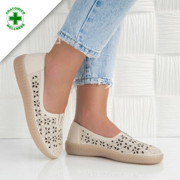 Обувки Helga Beige