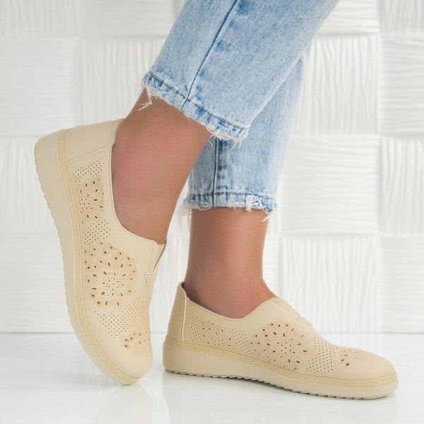 Обувки Rosita Beige