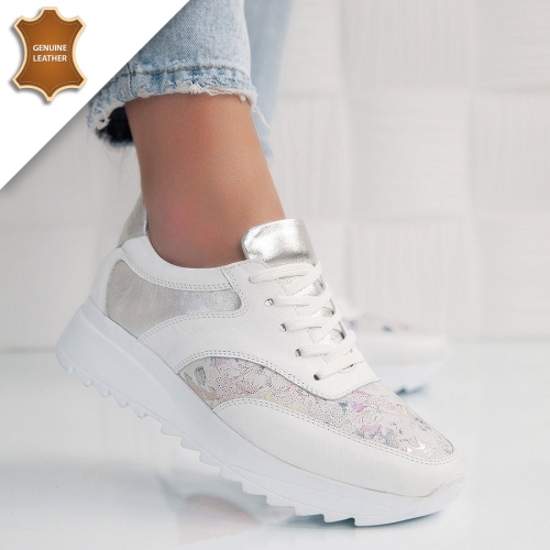 Обувки Poli White