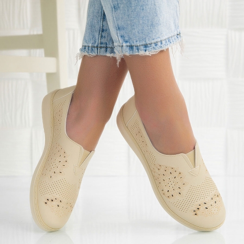 Обувки Rosita Beige