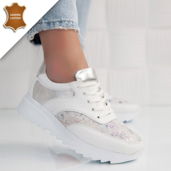 Обувки Poli White