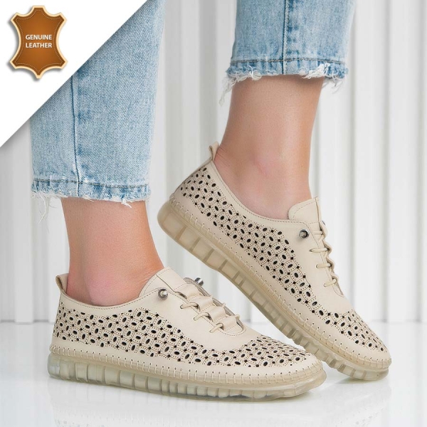 Обувки Agape Beige