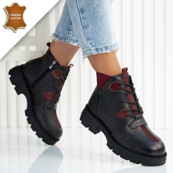 Боти Carla Black/Wine red
