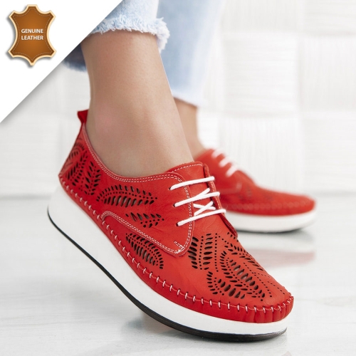 Обувки Flora Red