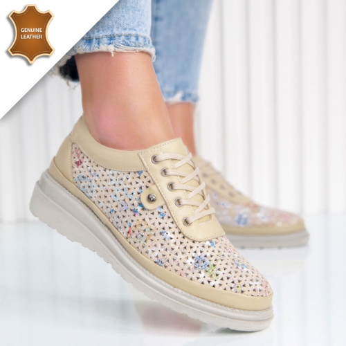 Обувки Claudia Beige