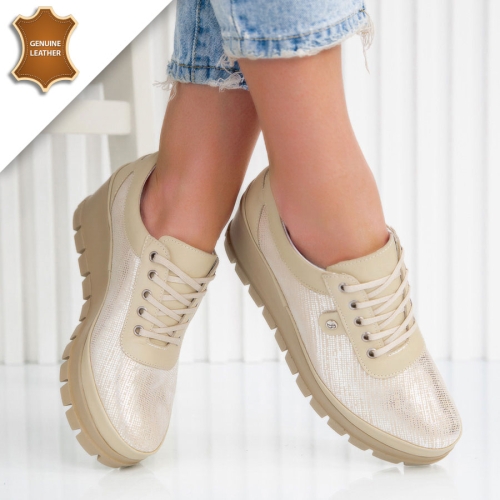 Обувки Lidia Beige